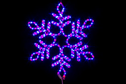Светодиодная снежинка 57 см. красный и синий цвет, Winner Light (9111-57RB)
