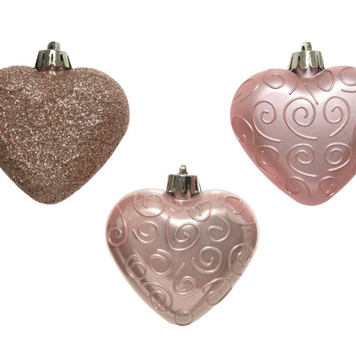 Набор игрушек Сердце любви 6 шт., нежно-розовый, Kaemingk (028017) в Санкт-Петербурге