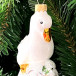 Елочное украшение Утка, стекло, 10 см., 1 шт., Витус (А207-белый)