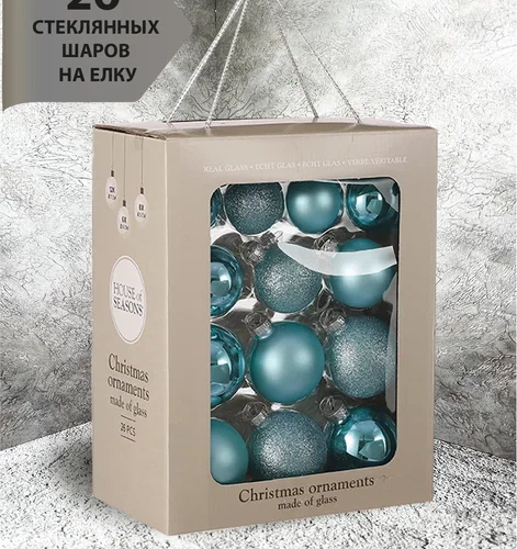 Набор стеклянных шаров Балтийский 26 шт., Christmas DeLuxe (86043-86780)