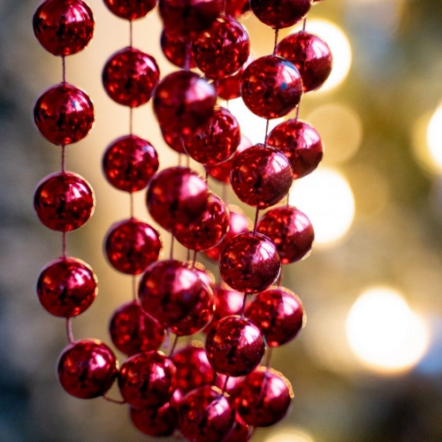 Бусы пластиковые Гигант 20 мм*270 см., красные, Kaemingk (01711) в Санкт-Петербурге