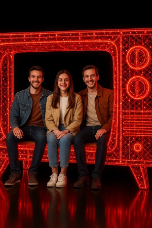 Светодиодная фотозона Советский телевизор №2 180 см., Сад Радости (SR098)