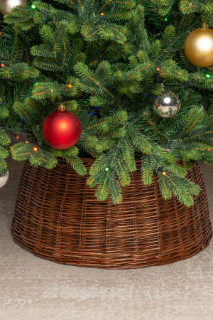 Корзина для декорирования основания елки 50*30 см., коричневая, натуральная, ЕлкиТорг (50-227)