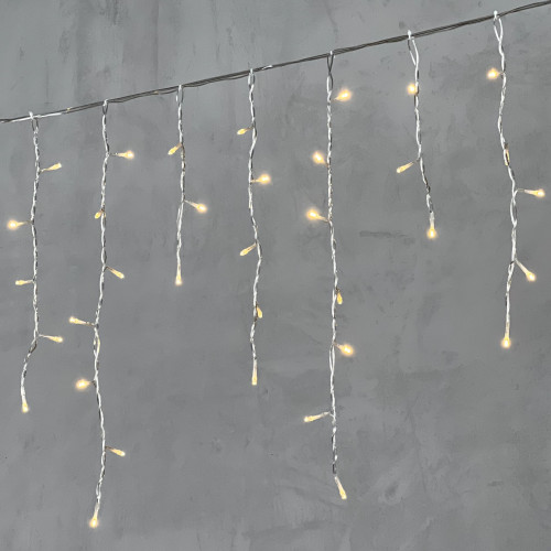 Гирлянда Бахрома 3,1*0,5 м., 24В., 150 тепло-белых LED ламп, провод прозрачный ПВХ, IP54, LTC (PIL150-10-1WW)