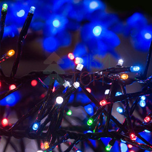 Гирлянда Laitcom кластерная с мини диодами, 2,4м, 220-230V, черный провод, синий (WS-08091501-M)