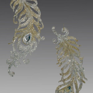 Украшение &quot;Перо&quot; цвет золото, (161052)