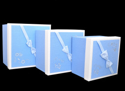 Набор подарочных коробок 3 шт., цвет голубой (Y92318-5K)