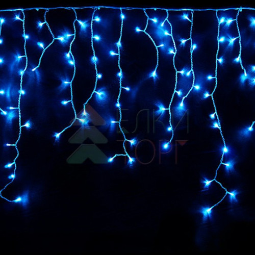 Светодиодная бахрома 3.2*0,9 м, 220V., 232 небесно - голубых LED ламп, соединяемая, силиконовый прозрачный провод, Beauty Led (ECC232-10-2SB)