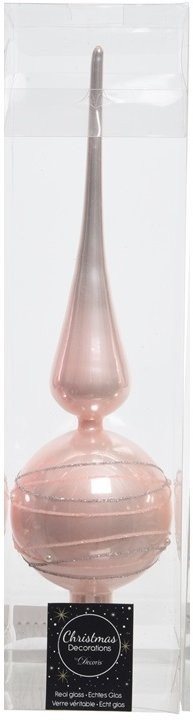 Макушка на елочку Блюз 31 см, розовый, стекло, KAEMINGK (173326/3)