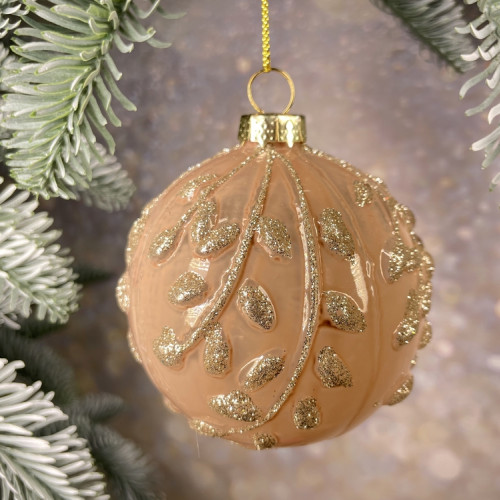 Набор стеклянных шаров Королевский Каприз 80 мм., 12 шт., шампань, House of Seasons (84001)