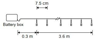 Гирлянда на батарейках 3.6 м., 48 LED ламп теплого свечения, статика, таймер, LUCA Lighting (83784)