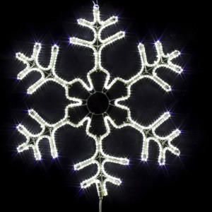 Светодиодная фигуры снежинка 60 см., холодно-белый цвет, Winner (7111-60W)