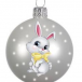 Стеклянный шар Мартовский кролик 80 мм., в подарочной упаковке, Коломеев (КУ-80-224119)