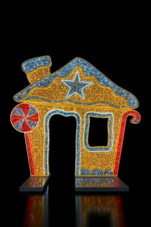 Светодиодная фотозона Избушка 300 см., Сад Радости (SR099)