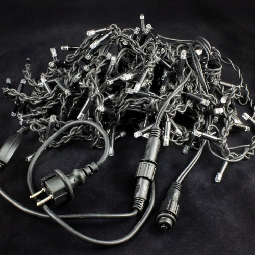 Бахрома-каучук 204 LED 6 м. 0,3*0,4*0.6 теплый белый, черн.пр., уличная IP65, Winner (ww.02.7B.204+) в Санкт-Петербурге