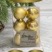 Набор пластиковых шаров Дивный 60 мм., золото, 12 шт., Christmas DeLuxe (87558)