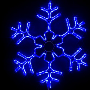 Светодиодная снежинка 60 см., синий, Winner (7111-60B)