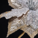 Декоративный цветок Пуансеттия 24х20 см., платина с серебром, на клипсе, Christmas DeLuxe (88921)