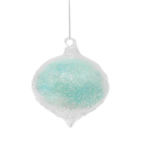 Набор винтажных стеклянных украшений Райское перо 80 мм., голубой, 9 шт., Christmas DeLuxe (13127) в Санкт-Петербурге