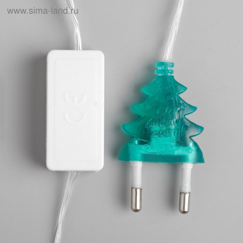 Гирлянда нить Фонарики 5 м., IP20, прозрачная нить, 20 мульти LED (RG/RB), 220 В, Luazon Lighting (1080404)