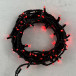 Светодиодная гирлянда Sealed 10 м., 220V., 100 красных LED ламп, черный каучук, Beauty Led (LL100-1-2R)