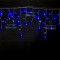 Светодиодная мерцающая бахрома 3*0.6 м., 220V, 100 синих LED ламп, черный каучук, соединяемая, Winner (B.02.7B.100+)