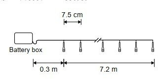 Гирлянда на батарейках 7.2 м., 96 LED ламп теплого свечения, статика, таймер, LUCA Lighting (83785)