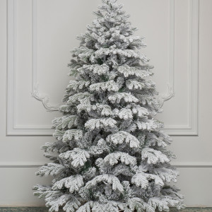 Искусственная елка Аляска заснеженная 210 см., литая хвоя+пвх, ЕлкиТорг (146210)