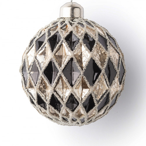 Винтажный стеклянный шар Драгоценные грани - Агат 8 см., 1 шт., Karlsbach (13139)