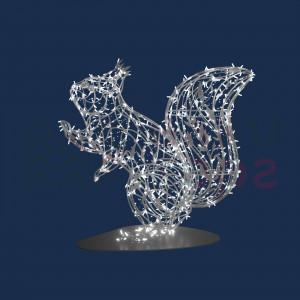 Светодиодная фигура Белка серебряная Premium 1 м., Conso (OL322i61)