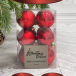 Набор пластиковых шаров Дивный 60 мм., красный, 12 шт., Christmas DeLuxe (87555)