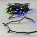 Гирлянда Нить 10 м., Разноцветная с Мерцанием Белого Диода 220В, 75 LED, Провод Черный Каучук, IP65, LTC (LL75BLW-1-2M) 