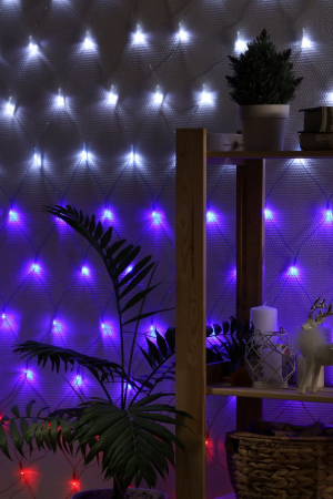 Гирлянда-сетка Флаг России 1.6 × 1.6 м, IP20, прозрачная нить, 144 LED,  220 В, Luazon Lighting (5198327)