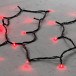 Светодиодная нить 100 красных LED ламп, 10 м., 24В., черный провод ПВХ, LTC (PST100-11-1R)