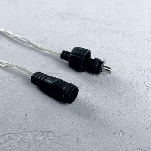 Светодиодная бахрома 5*0,9 м., 348 шампань LED, силиконовый прозрачный провод, Beauty Led (ECC348-10-2CH)