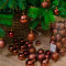Набор пластиковых шаров Стиль mix, палисандровый, 30 шт, Kaemingk (023059)