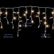 Светодиодная мерцающая бахрома 3*0.6 м., 220V, 100 теплых белых LED ламп, белый каучук, соединяемая, Winner (ww.02.7W.100+) в Санкт-Петербурге