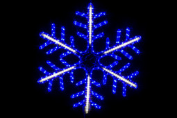 Светодиодная снежинка с лучами 70 см., сине-белый, Winner (7010-70BW)