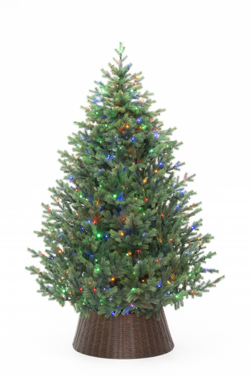 Искусственная елка Торжественная 240 см., 698 мульти/теплых белых Led ламп (2в1), 100% литая хвоя, ЕлкиТорг (186240)