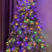 Искусственная елка Аляска заснеженная 240 см., 587 мульти/теплых белых Led ламп (2в1), ЕлкиТорг (195240)
