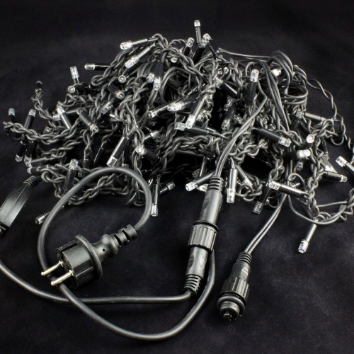 Бахрома-каучук 204 LED 6 м. 0,3*0,4*0.6 тепл.бел., мерц., черн.пр., IP65, Winner (ww.02.7B.204F+)