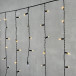 Светодиодная бахрома с колпачком 3,2*0,9 м., 180 теплых белых LED ламп, мерцание, черный провод ПВХ, IP65, LTC (PIL180BLWCAP-11-2WW)
