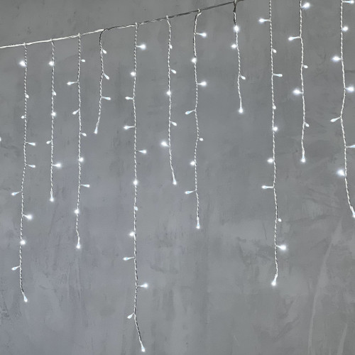 Светодиодная бахрома 5*0,9 м., 348 белых LED ламп, силиконовый прозрачный провод, Beauty Led (ECC348-10-2W) в Санкт-Петербурге