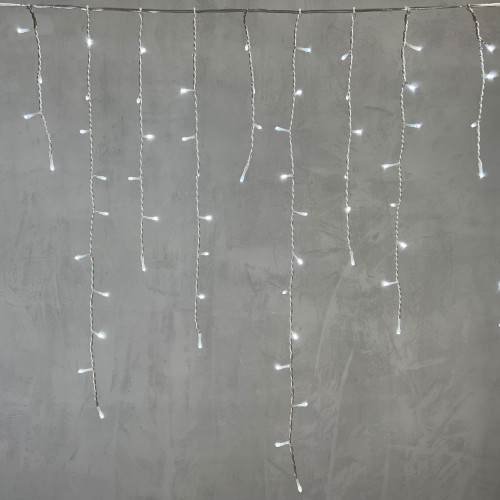 Светодиодная бахрома 5*0,9 м., 348 белых LED ламп, силиконовый прозрачный провод, Beauty Led (ECC348-10-2W) в Санкт-Петербурге