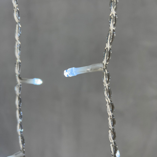 Светодиодная бахрома 5*0,9 м., 348 белых LED ламп, силиконовый прозрачный провод, Beauty Led (ECC348-10-2W) в Санкт-Петербурге