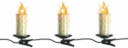 Светодидная гирлянда Тающая свеча 6 м., 220 V, 16 LED ламп теплого свечения, зеленый ПВХ провод, Kaemingk (490830)