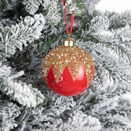 Винтажный стеклянный шар Коварство и любовь 8 см., 1 шт., Karlsbach (13216)