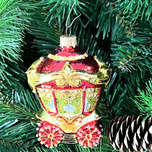 Елочное украшение Карета, стекло, 10.5 см., 1 шт., Витус (А225)