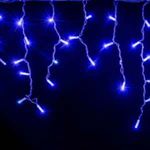 Светодиодная мерцающая бахрома 3*0.6 м., синий, прозр. пр, уличная, IP65, Winner (B.02.7T.100.F+)