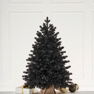 Искусственная настольная елка Черная 90 см., 100% Литая хвоя, Max Christmas (НЧР09)